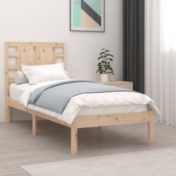 vidaXL Estructura de cama de madera maciza de pino 90x200 cm