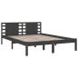 vidaXL Estructura de cama madera maciza de pino gris 120x200 cm vidaXL Estructura de cama madera maciza de pino gris 120x200 cm