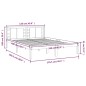 vidaXL Estructura de cama madera maciza de pino gris 120x200 cm vidaXL Estructura de cama madera maciza de pino gris 120x200 cm
