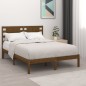 vidaXL Estructura de cama doble madera maciza marrón miel 120x190 cm vidaXL Estructura de cama doble madera maciza marrón miel 120x190 cm