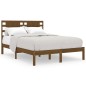 vidaXL Estructura de cama doble madera maciza marrón miel 120x190 cm vidaXL Estructura de cama doble madera maciza marrón miel 120x190 cm