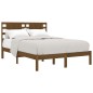 vidaXL Estructura de cama doble madera maciza marrón miel 120x190 cm vidaXL Estructura de cama doble madera maciza marrón miel 120x190 cm