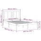 vidaXL Estructura de cama doble madera maciza marrón miel 120x190 cm vidaXL Estructura de cama doble madera maciza marrón miel 120x190 cm