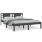 vidaXL Estructura de cama de madera maciza de pino gris 140x200 cm vidaXL Estructura de cama de madera maciza de pino gris 140x200 cm