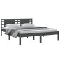 vidaXL Estructura de cama de madera maciza de pino gris 140x200 cm vidaXL Estructura de cama de madera maciza de pino gris 140x200 cm