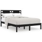 vidaXL Estructura de cama madera maciza de pino negro 120x200 cm vidaXL Estructura de cama madera maciza de pino negro 120x200 cm