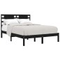 vidaXL Estructura de cama madera maciza de pino negro 120x200 cm vidaXL Estructura de cama madera maciza de pino negro 120x200 cm
