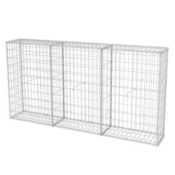 vidaXL Cesta de muro de gaviones acero galvanizado 200x30x100 cm  