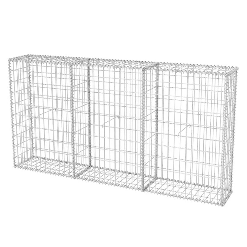 vidaXL Cesta de muro de gaviones acero galvanizado 200x30x100 cm vidaXL Cesta de muro de gaviones acero galvanizado 200x30x100 cm