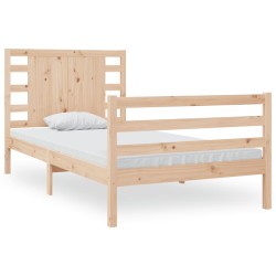 vidaXL Estructura de cama madera maciza de pino 90x190 cm