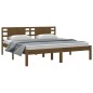 vidaXL Estructura de cama madera maciza de pino marrón miel 200x200 cm