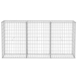 vidaXL Cesta de muro de gaviones acero galvanizado 200x30x100 cm  