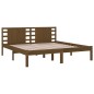 vidaXL Estructura de cama madera maciza de pino marrón miel 200x200 cm