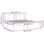 vidaXL Estructura de cama madera maciza de pino marrón miel 200x200 cm