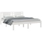 vidaXL Estructura de cama de madera maciza de pino blanco 160x200 cm vidaXL Estructura de cama de madera maciza de pino blanco 160x200 cm