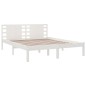 vidaXL Estructura de cama de madera maciza de pino blanco 160x200 cm vidaXL Estructura de cama de madera maciza de pino blanco 160x200 cm
