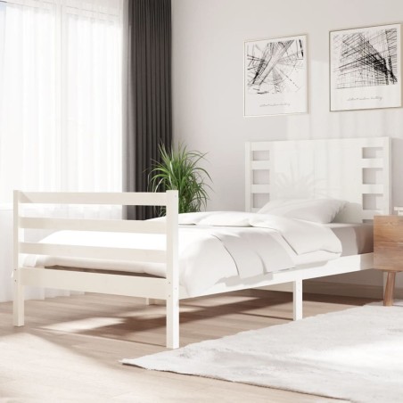 vidaXL Estructura de cama madera maciza de pino 90x200 cm