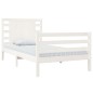 vidaXL Estructura de cama madera maciza de pino 90x200 cm