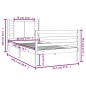 vidaXL Estructura de cama madera maciza de pino 90x200 cm
