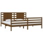 vidaXL Estructura de cama madera maciza de pino marrón miel 200x200 cm vidaXL Estructura de cama madera maciza de pino marrón miel 200x200 cm
