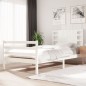 vidaXL Estructura de cama madera maciza de pino blanca 100x200 cm