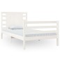 vidaXL Estructura de cama madera maciza de pino blanca 100x200 cm