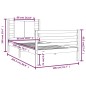 vidaXL Estructura de cama madera maciza de pino blanca 100x200 cm