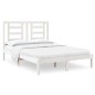 vidaXL Estructura cama pequeña doble madera maciza blanco 120x190 cm vidaXL Estructura cama pequeña doble madera maciza blanco 120x190 cm