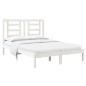 vidaXL Estructura cama pequeña doble madera maciza blanco 120x190 cm vidaXL Estructura cama pequeña doble madera maciza blanco 120x190 cm