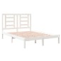 vidaXL Estructura cama pequeña doble madera maciza blanco 120x190 cm vidaXL Estructura cama pequeña doble madera maciza blanco 120x190 cm