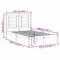 vidaXL Estructura cama pequeña doble madera maciza blanco 120x190 cm vidaXL Estructura cama pequeña doble madera maciza blanco 120x190 cm