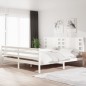 vidaXL Estructura de cama madera maciza de pino blanca 200x200 cm vidaXL Estructura de cama madera maciza de pino blanca 200x200 cm