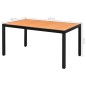 vidaXL Set de comedor de jardín de 5 piezas PVC ratán negro y marrón vidaXL Set de comedor de jardín de 5 piezas PVC ratán negro y marrón