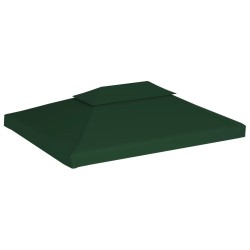 vidaXL Cubierta de repuesto de cenador 310 g/m² verde 3x4 m
