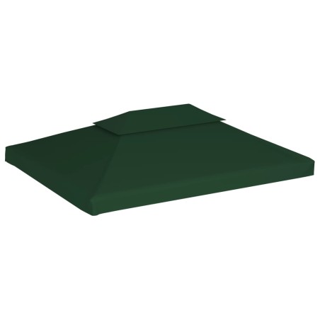 vidaXL Cubierta de repuesto de cenador 310 g/m² verde 3x4 m