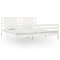 vidaXL Estructura de cama madera maciza de pino blanca 200x200 cm vidaXL Estructura de cama madera maciza de pino blanca 200x200 cm