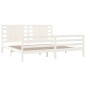 vidaXL Estructura de cama madera maciza de pino blanca 200x200 cm vidaXL Estructura de cama madera maciza de pino blanca 200x200 cm