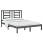 vidaXL Estructura de cama de madera maciza de pino gris 140x200 cm vidaXL Estructura de cama de madera maciza de pino gris 140x200 cm