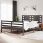 vidaXL Estructura de cama de madera maciza de pino gris 160x200 cm vidaXL Estructura de cama de madera maciza de pino gris 160x200 cm