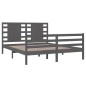 vidaXL Estructura de cama de madera maciza de pino gris 160x200 cm vidaXL Estructura de cama de madera maciza de pino gris 160x200 cm