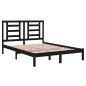 vidaXL Estructura de cama de madera maciza de pino negra 140x200 cm