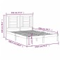 vidaXL Estructura de cama de madera maciza de pino negra 140x200 cm