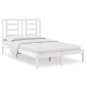vidaXL Estructura de cama madera maciza de pino blanco 120x200 cm