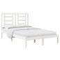 vidaXL Estructura de cama madera maciza de pino blanco 120x200 cm