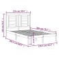 vidaXL Estructura de cama madera maciza de pino blanco 120x200 cm