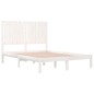 vidaXL Estructura de cama madera maciza blanco 120x190 cm vidaXL Estructura de cama madera maciza blanco 120x190 cm