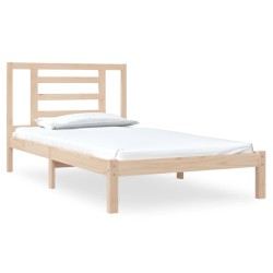 vidaXL Estructura de cama de madera maciza de pino 90x200 cm