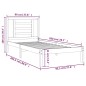 vidaXL Estructura de cama de madera maciza de pino 90x200 cm vidaXL Estructura de cama de madera maciza de pino 90x200 cm