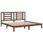 vidaXL Estructura de cama madera maciza de pino marrón miel 200x200 cm