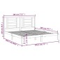 vidaXL Estructura de cama madera maciza super king gris 180x200 cm